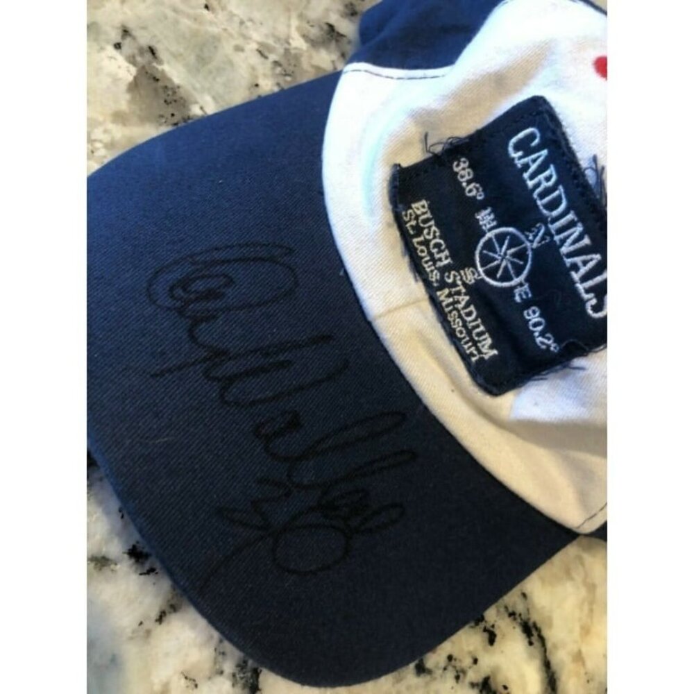 Kenny Wallace Hat Autographed St Louis Cardinals Cap Nascar Dirt Racing